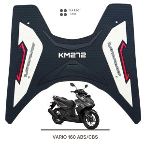 KM272 KARPET ALAS PIJAKAN MOTOR HONDA VARIO 160 ABS/CBS BAHAN KARET PREMIUM ANTI LICIN