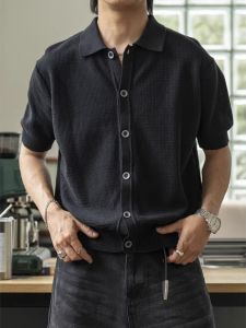 JIARONG | Mandarin Collar Knit Poloshirt