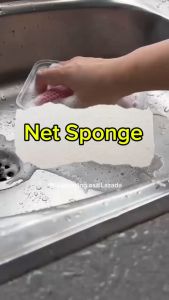 3Pcs Good absorbent Cleaning Scouring Sponge with Net | Dish washing | Multi Purpose Heavy Duty
