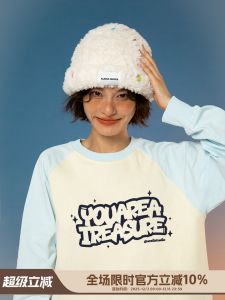 Guozii American Retro Color Block Long Sleeve T-Shirt Womens Base Layer Simple Casual round Neck Top Cotton Combed Fabric