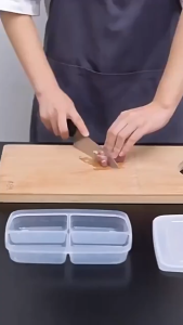 T888 กล่องเก็บอาหาร พลาสติก ช่อง พร้อมฝาปิด  กล่องถนอมอาหาร 4/6 เก็บอาหารอเนกประสงค์