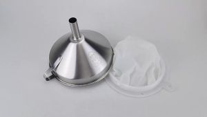 Stainless Steel Funnel with Removable Fine Mesh Filter Portable for Travel Liquid Bottle Refill Transfer