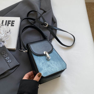 Fashionable Retro Square Handbag Womens Crossbody Phone Bag Spring Summer New Style Small Portable Bag Soft PU Leather