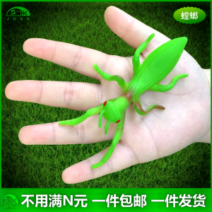 Soft Rubber Simulation Mantis Green Big Mantis Kindergarten Kids Toy Gardening Flowers and Plants Decoration Insect Animal Model