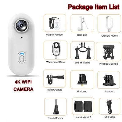 Ekleva 4K Camera hành động mini HD 1080P Wifi Không Dây Cơ Thể Núi POV Chủ Bodycam Vlogging Mũ bảo hiểm xe máy Thể Thao máy quay video