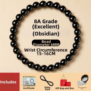 FUJINJIA | Natural Obsidian Crystal Bracelet