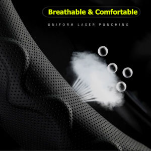 38cm Diameter Suitable for Ford Fiesta Mondeo Ranger Ecosport Kuga Round D-shaped Fashionable Splicing Wear-resistant and Anti-skid Car Steering Wheel Cover