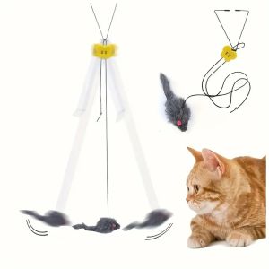 Adjustable Cat Toys Plush Cat Teaser Toy Interactive Playing Hanging Toy Cat Supplies Plush Kitten Play Interactive Cat Toy