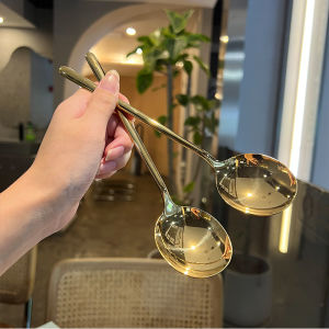 [German out] [Noble Experience] 18/10 Stainless Steel round Head Spoon Dinner Spoon Golden Spoon