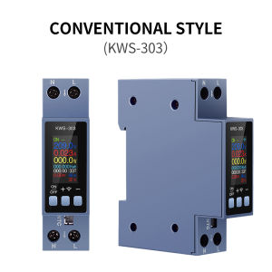 Aideepen | KWS-303 Voltage And Current Power Meter AC 85-290V Multi-Function Ac Meter 0.96 Inch TFT Color Screen 8 In 1 Power Meter 0-40A