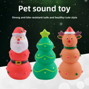 2025 Christmas Series Dog Chew Toy Santa Claus Elk Interesting Molar Tooth Cleaning Natural Latex Christmas Decor Pet Supplies
