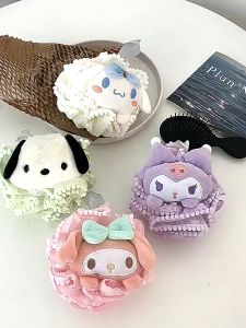 【Must-Have Style】 PurePlunge Sanrio Kuromi Cinnamoroll My Melody Cute Bathing Cartoon Bubble Tool Rubbing Bath Flower Bathing