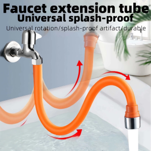 20/30/50CM Kitchen Faucet Extension Hose Bathroom 360° Rotation Bending Faucet Extender Wash Basin
