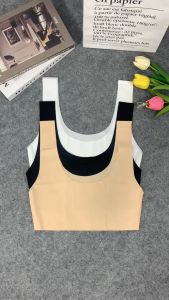 LadyLuxe - Tanktop Crop Top Wanita Bahan Ice Silk Murah BR128