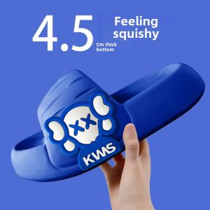 Slippers Mens Summer Couple Outdoor Interior Home Mute Bath Non-Slip Deodorant Thick Sole Shit Feeling plus Size Slippers