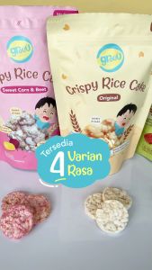 GROUU Crispy Rice Cake All Varian 30g - Cemilan Anak Bayi Makanan Snack Sehat Camilan Baby 6 Bulan / Cemilan Anak / NO MSG