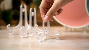 30/20Pcs Dish Plate Racks / Plastic Folding Display Stand Storage Holder / for Picture Frame Book Dish Artwork