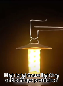 Multifunctional LED Camping Light USB Rechargeable Lantern Waterproof Flashlight for Hiking Fishing