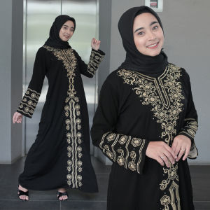 Galeri Abaya Gamis Abaya Turki Terbaru Dan Termewah Lebaran 2023 2024 Arab Saudi Hawa 165 Bordir Jetblack Ld 100 110 120 130 Elhabsyi Bangil