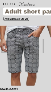 [Lelitex] Mens Patterned Short Pants with Pockets Woven Designed Fabric from size 28 - 36