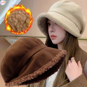 【Bubble Star】Fashion Beret Hat for Women Winter Octagonal Hats for Women Retro Velvet Newsboy Cap Female Keep Warm Gorro New Bucket Hat