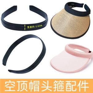 Durable Thickened Plastic Headband Hat Accessory Black Handmade Sun Protection Travel Cap Material Kit for Middle-Aged Men