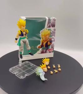 Bandai | Bandai Dragon Ball SHF Gotenks Super Movable Multiform Doll Super Saiyan Wutian Gesbuou