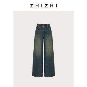 High Waist Wide Leg Denim Jeans Womens American Style Retro Cotton Autumn Season Fashion Ladies Premium Quality Trousers