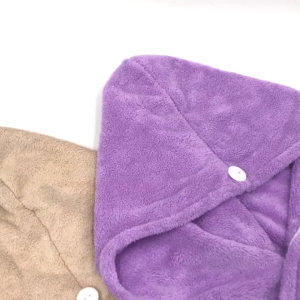 1pc Hair Towel with Button Super Absorbent Hair Towel Wrap for Curly Hair Fast Drying Hair Wraps for Women Anti Frizz Microfiber Towel