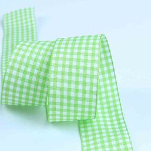 Ruộng Băng Kẻ Caro 5 Thước Rộng 3/4 Inch Hai Mặt Chất Liệu Polyester Grosgrain Dùng Trang Trí Tiệc Cưới Gói Quà Làm Đồ Thủ Công DIY