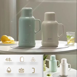 【Tahan Panas Dan Dingin Hingga 48 Jam】GIANXI Thermo Water Jug 1L & 1.6L Tahan Panas/Plastik Food Grade + Lapisan Kaca Anti Bocor Termos Teko Eskan