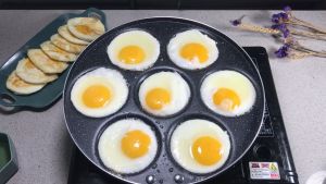 7 Holes Frying Pan Non Stick Aluminum Alloy Thickened Omelet Pan Egg Pancake Steak Pan Cooking Egg Ham Pans Breakfast Maker