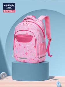 Large Capacity Spine Protection Backpack Hong Kong Ninth Castle Bookbag for Elementary And Middle School Girls Three to Six Grades