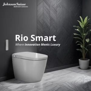 JOHNSON SUISSE RIO RIMLESS SIPHONIC-JET DUAL FLUSH SMART WC ROUGH-IN 305MM COME WITH REMOTE CONTROL