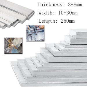6061 Aluminum Flat Bar 3/4/5/6/8mm Thickness  Alloy Sheet Metal Strip Solides Rectangular Bar for DIY CNC Industrial
