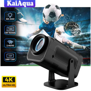 KaiAqua 4K Smart Projector HY320 Android13 Dual Wifi6 250 ANSI Allwinner H713 BT5.0 1080P 1280*720P Home Cinema Outdoor Projetor