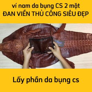 [FREE SHIP] Bóp Nam Da Bụng Cá Sấu 2 Mặt Đan Viền Rất Mềm Và Bền VS2V14N