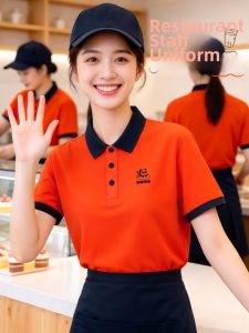 FAYILANG | Custom Logo Print Polo Shirt Female Short Sleeve Turn-down Collar
