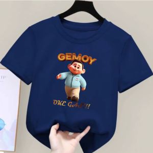 Kaos Oblong Anak Leher Bulat Lengan Pendek Katun Dengan Print distro