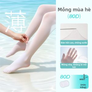 Vớ Ballet Mỏng Màu Trắng Cho Bé Gái