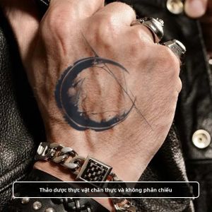 Mặt Trăng Đậm Họa Tiết Ngôi Sao Lâu Dài Chống Nước Tạm Thời Miếng Dán Hình Xăm Bán Vĩnh Viễn Hình Xăm Giả Cho Lưng Tay 14 +