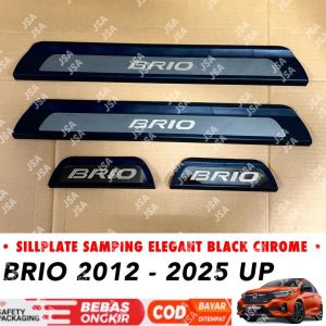 Sillplate Samping Brio 2012 2023 2024 2025 Elegant Hitam Black Chrome .