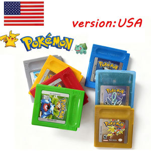 Bandai | Pokemon-16 Bit Video Game Console Cartridge GBC Game Card Pokemon Series Blue Crystal Golden Green Red Silver Yellow USA Version
