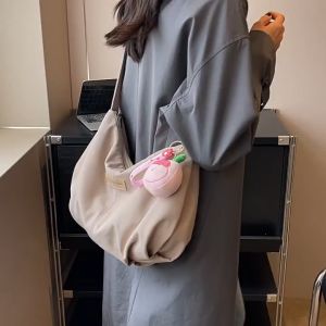 Canvas bag Womens fashion shoulder bag Large capacity lightweight travel crossbody bag N4