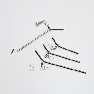 15Pcs Small Style Brass Tube 7/9/12cm Fishing Balance Connector Double Ends Fishing Tackle Anti Tangle Sea Fishing Accessories