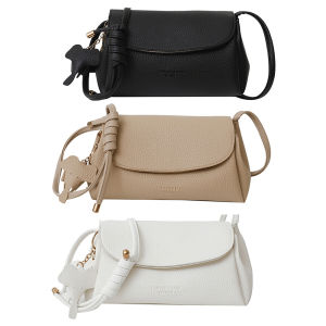 【Fast delivery】 Mens Functional PU Crossbody Bag Solid Color Shoulder Bag for Travel and Office