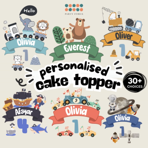 Personalised Cake topper for birthday party decoration customised all theme party decor