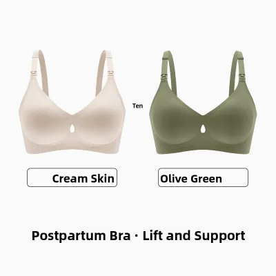 JIXIA | Maternity Nursing Bra Thin Anti-Sagging Large Chest Support Summer Underwear For Pregnant Women Postpartum Feeding Special Large Size