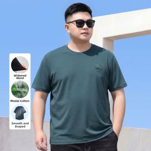 Zuogeeya | Summer Mens Round Neck Short Sleeve Plus Size T-Shirt