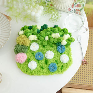 Handmade DIY Felt Coaster Kit Leisure Holiday Student Craft Decorative Items Yarn Hook Needle Material Set for All Ages